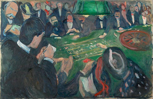Na mesa de roleta em Monte Carlo (Edvard Munch) - Reprodução com Qualidade Museu