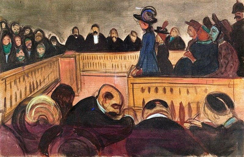 Mães adotivas no tribunal (Edvard Munch) - Reprodução com Qualidade Museu