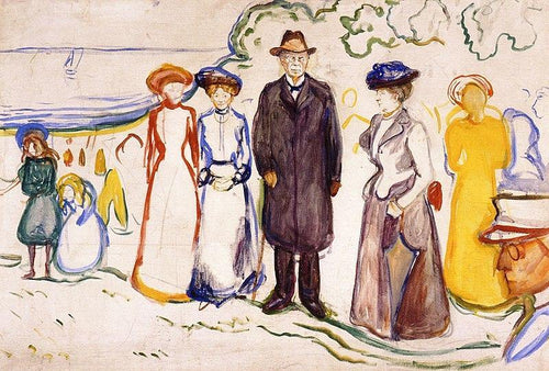 Jonas mentem com sua família (Edvard Munch) - Reprodução com Qualidade Museu