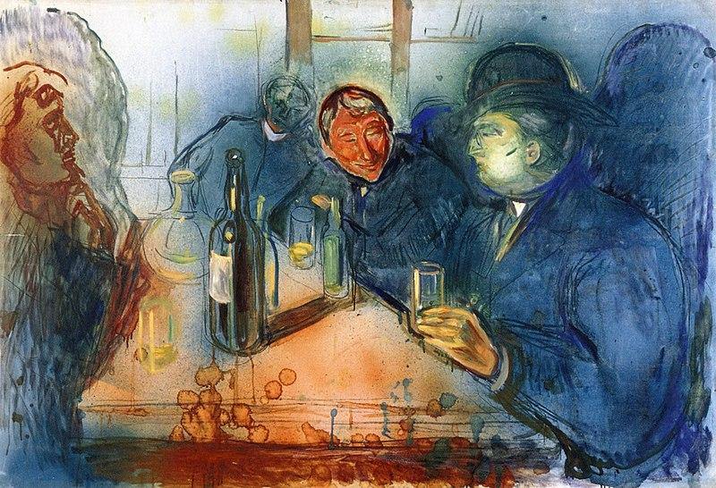 Kristiania Bohemians (Edvard Munch) - Reprodução com Qualidade Museu