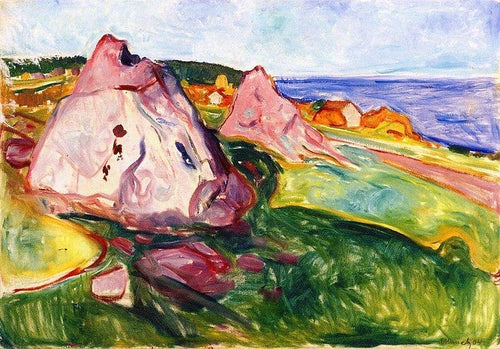 Red Rocks por Asgardstrand (Edvard Munch) - Reprodução com Qualidade Museu