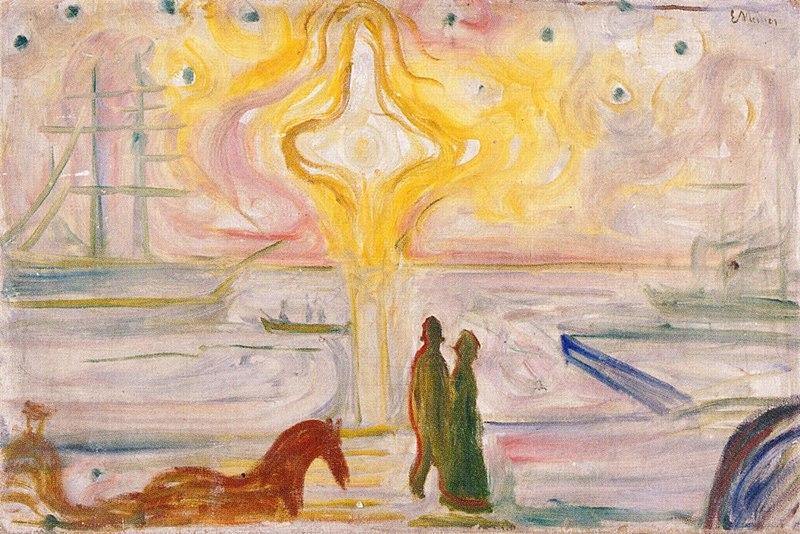 Amanhecer no porto (Edvard Munch) - Reprodução com Qualidade Museu