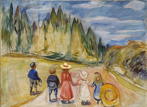 A floresta de contos de fadas (Edvard Munch) - Reprodução com Qualidade Museu