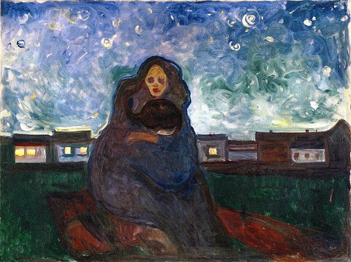 Sob as estrelas (Edvard Munch) - Reprodução com Qualidade Museu