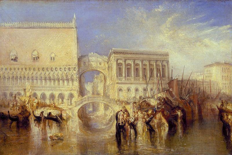 Veneza, a ponte dos suspiros (Joseph Mallord William Turner) - Reprodução com Qualidade Museu