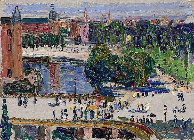 Amsterdã - Vista da janela (Wassily Kandinsky) - Reprodução com Qualidade Museu