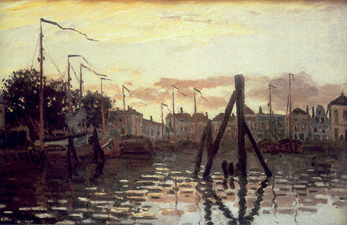 O Porto de Zaandam (Claude Monet) - Reprodução com Qualidade Museu