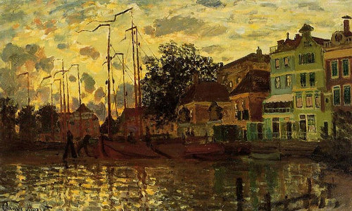 Zaandam, The Dike, Evening (Claude Monet) - Reprodução com Qualidade Museu