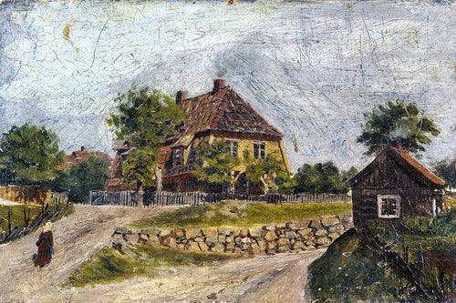 Mansão Ovre Foss (Edvard Munch) - Reprodução com Qualidade Museu