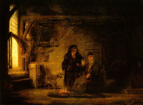 Tobit e Anna com a cabra (Rembrandt) - Reprodução com Qualidade Museu