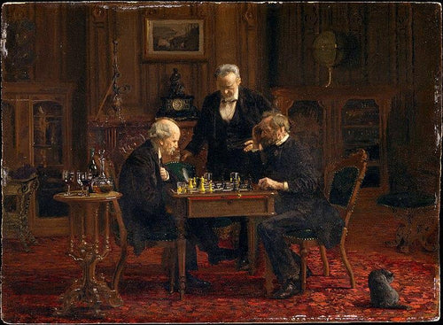 Os jogadores de xadrez (Thomas Eakins) - Reprodução com Qualidade Museu