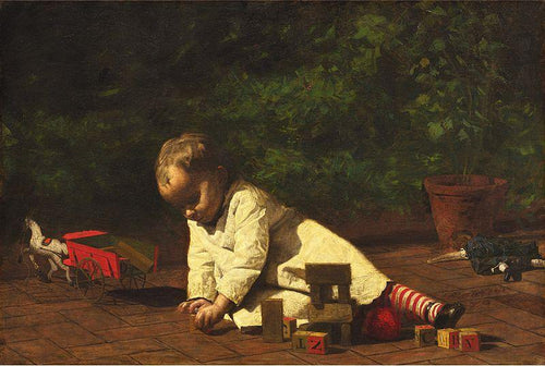 Bebê brincando (Thomas Eakins) - Reprodução com Qualidade Museu