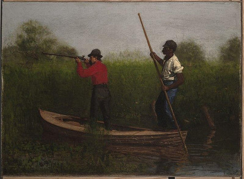 Tiro em trilhos no Delaware (Thomas Eakins) - Reprodução com Qualidade Museu