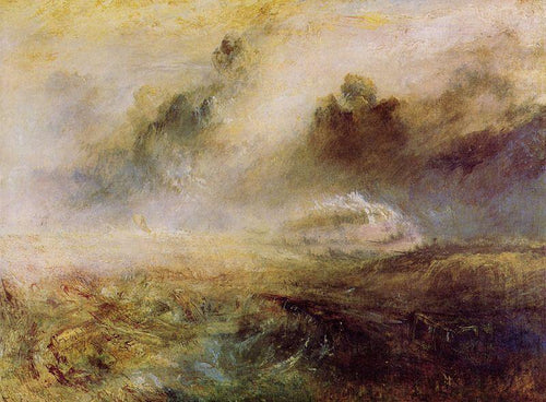 Mar Agitado com Destroços (Joseph Mallord William Turner) - Reprodução com Qualidade Museu