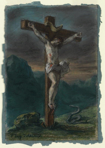 Cristo na cruz (Eugene Delacroix) - Reprodução com Qualidade Museu