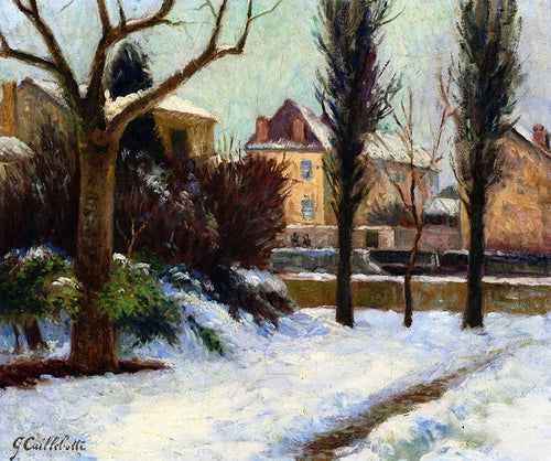 Paisagem de inverno (Gustave Caillebotte) - Reprodução com Qualidade Museu