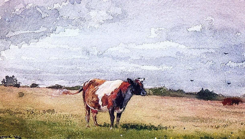 Paisagem com Vaca (Winslow Homer) - Reprodução com Qualidade Museu
