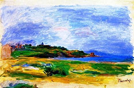 Golfe, Sea Green, Penhascos (Pierre-Auguste Renoir) - Reprodução com Qualidade Museu
