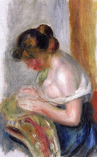 A costureira (Pierre-Auguste Renoir) - Reprodução com Qualidade Museu