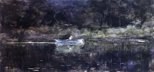 Casting A Rise (Winslow Homer) - Reprodução com Qualidade Museu