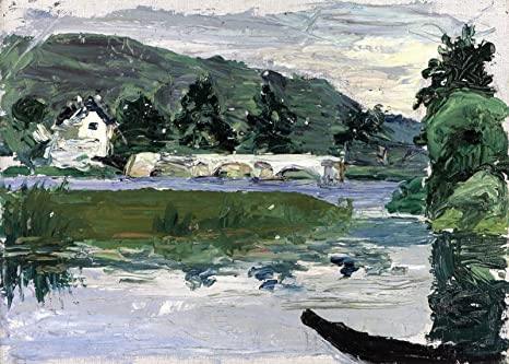 Paisagem com ponte (Wassily Kandinsky) - Reprodução com Qualidade Museu