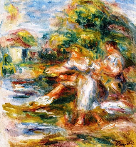 Pescadoras de linha (Pierre-Auguste Renoir) - Reprodução com Qualidade Museu