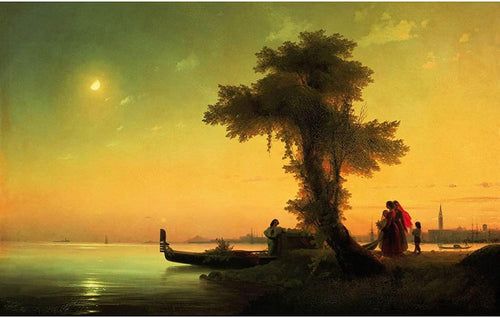 Vista na lagoa de Veneza (Ivan Aivazovsky) - Reprodução com Qualidade Museu