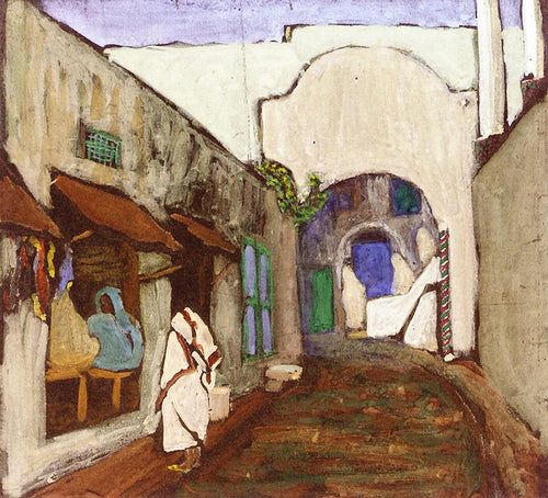 Rua na Tunísia (Wassily Kandinsky) - Reprodução com Qualidade Museu