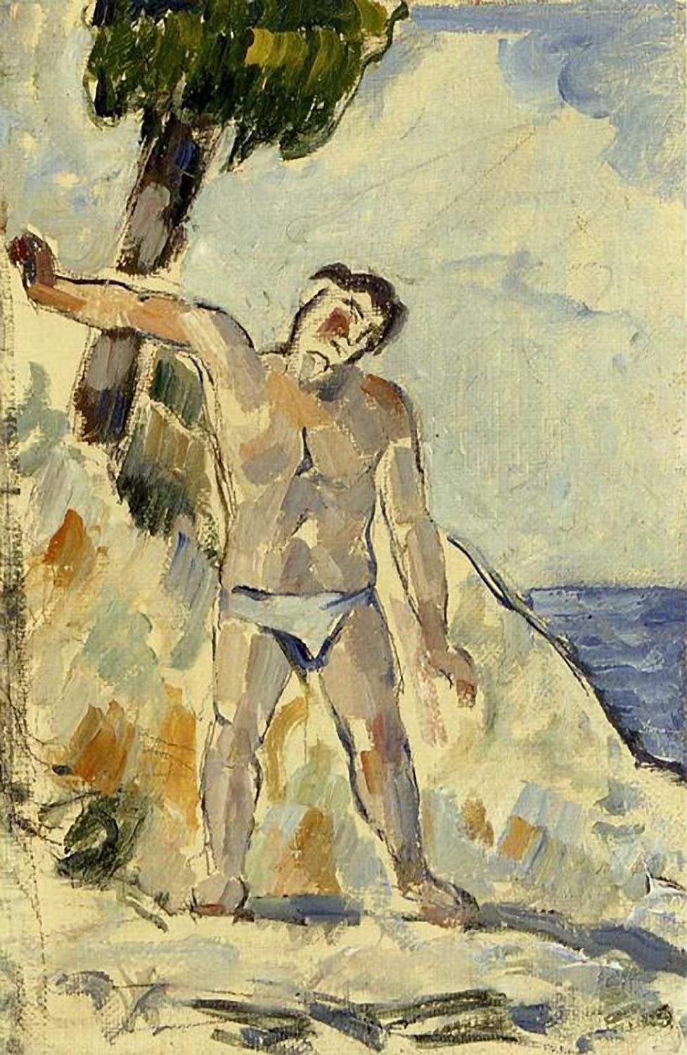 Banhista com braços abertos (Paul Cézanne) - Reprodução com Qualidade Museu