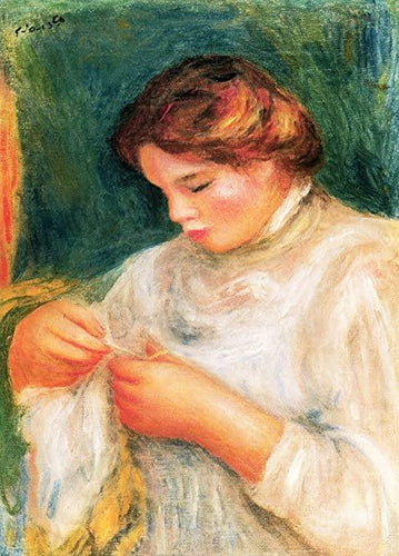 A costureira (Pierre-Auguste Renoir) - Reprodução com Qualidade Museu