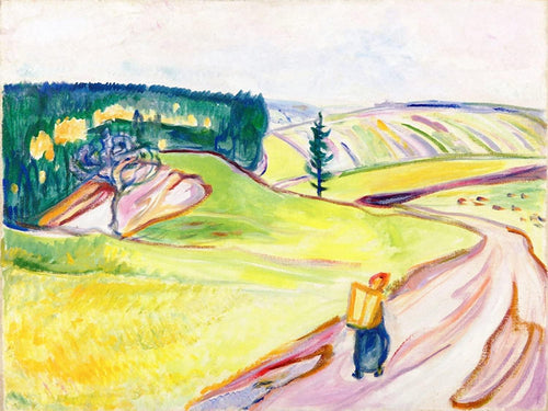 Road In Thuringen (Edvard Munch) - Reprodução com Qualidade Museu