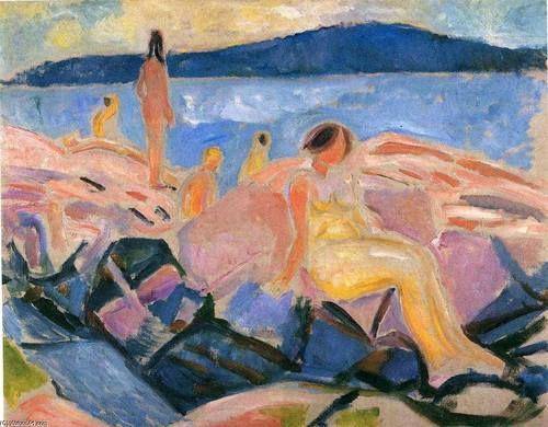 Solstício de verão (Edvard Munch) - Reprodução com Qualidade Museu