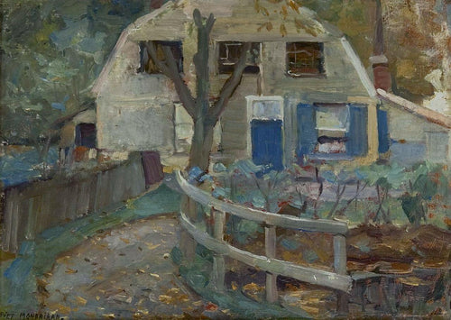 Quinta com telhado de mansarda (Piet Mondrian) - Reprodução com Qualidade Museu