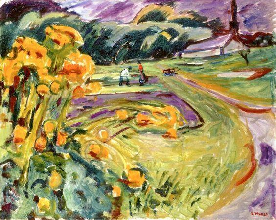 Outono perto da estufa (Edvard Munch) - Reprodução com Qualidade Museu