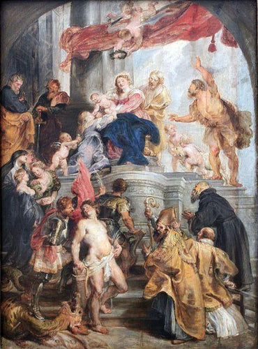 Bethrotal Of St. Catherine, Sketch (Peter Paul Rubens) - Reprodução com Qualidade Museu