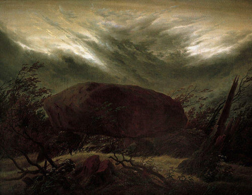 Dolmen no outono (Caspar David Friedrich) - Reprodução com Qualidade Museu