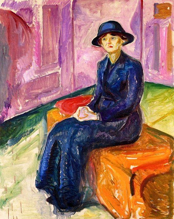 Sentado em uma mala (Edvard Munch) - Reprodução com Qualidade Museu