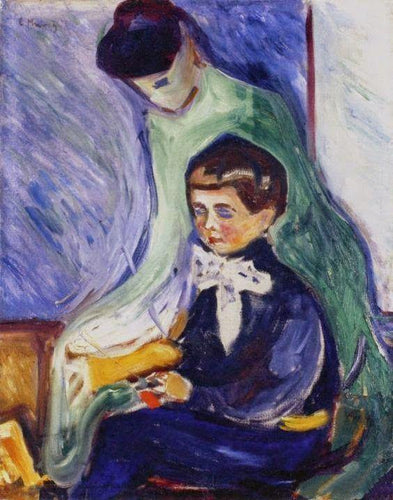Hans Herbert Esche com a babá (Edvard Munch) - Reprodução com Qualidade Museu