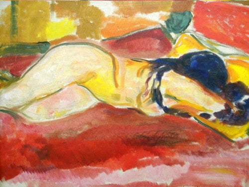 Nu reclinado (Edvard Munch) - Reprodução com Qualidade Museu