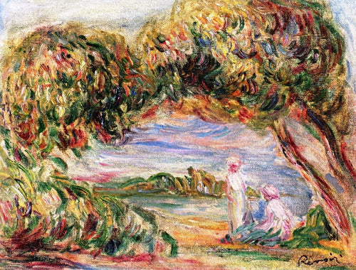 Duas mulheres em uma paisagem (Pierre-Auguste Renoir) - Reprodução com Qualidade Museu