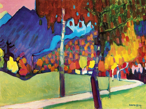 Estudo de outono em Oberau (Wassily Kandinsky) - Reprodução com Qualidade Museu