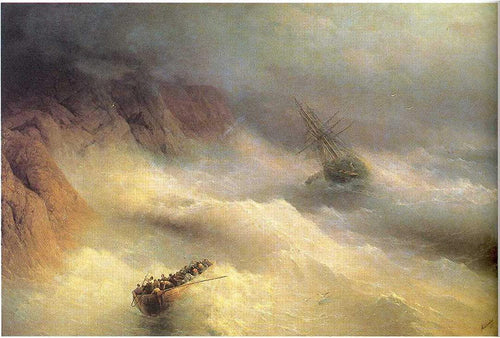 Tempest By Cape Aiya (Ivan Aivazovsky) - Reprodução com Qualidade Museu