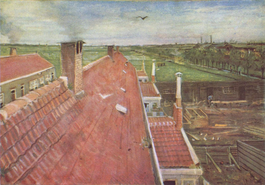 Telhados, vista do atelier (Vincent Van Gogh) - Reprodução com Qualidade Museu