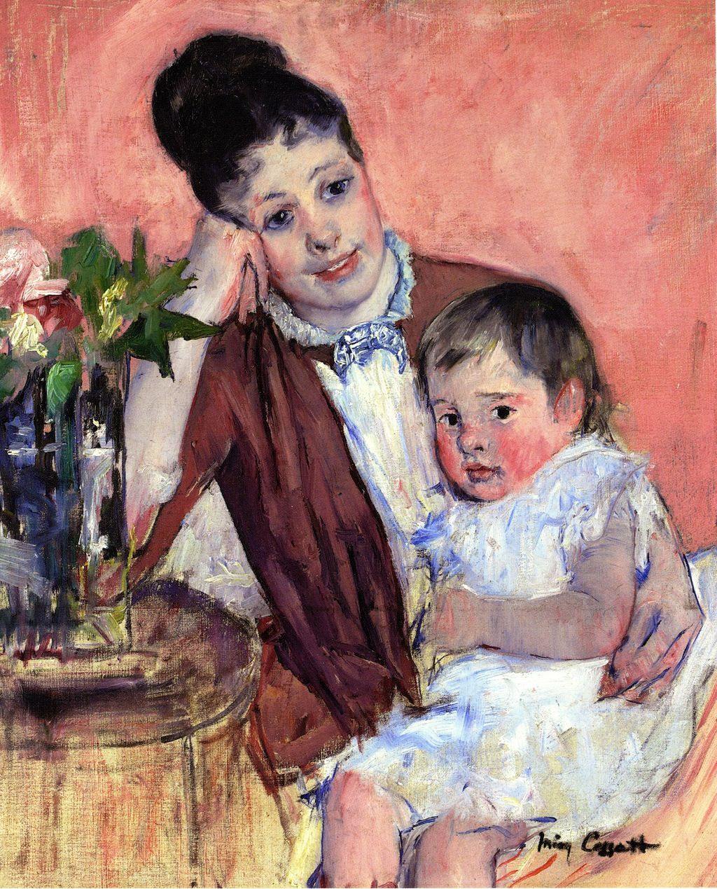 Madame H. De Fleury e seu filho (Mary Cassatt) - Reprodução com Qualidade Museu