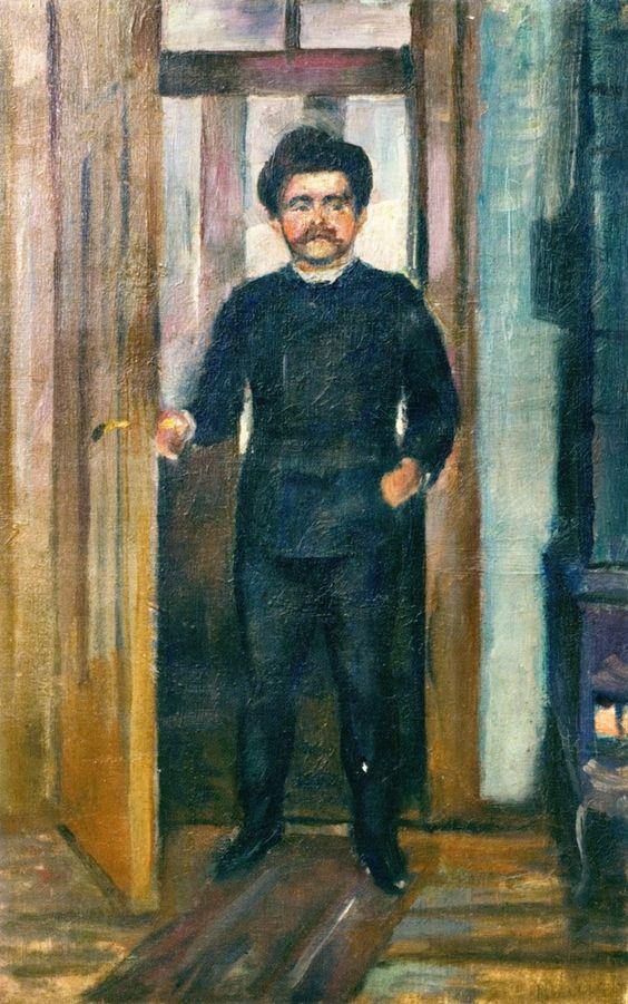 Homem parado na porta (Edvard Munch) - Reprodução com Qualidade Museu
