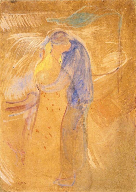 Beijo (Edvard Munch) - Reprodução com Qualidade Museu