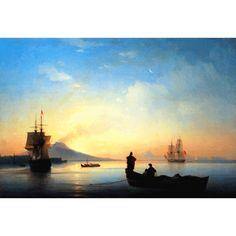 A baía de Nápoles pela manhã (Ivan Aivazovsky) - Reprodução com Qualidade Museu