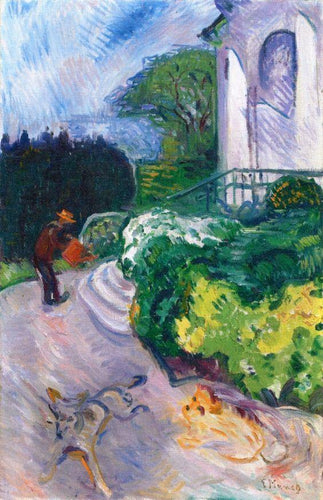 Jardineiro no Dr. Lindes Garden (Edvard Munch) - Reprodução com Qualidade Museu