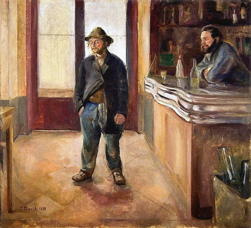 No bar (Edvard Munch) - Reprodução com Qualidade Museu