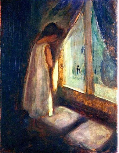 Garota perto da janela (Edvard Munch) - Reprodução com Qualidade Museu